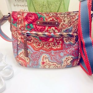 Oilily Blue Floral Cross Body Handbag